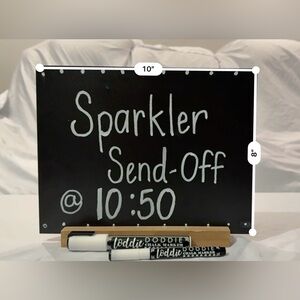 Black Chalkboard Sign with Markers